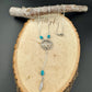 Vintage Indian Head Buffalo Nickel Lariat Necklace with Royston Turquoise on Sterling Silver