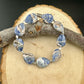 Teardrop Blue Sodalite Gemstone Bracelet | Sterling Silver Stretch Jewelry