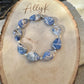 Teardrop Blue Sodalite Gemstone Bracelet | Sterling Silver Stretch Jewelry
