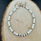 Navajo Pearl and White Turquoise Beaded Anklet - Southwestern Boho Jewelry