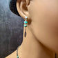 Sterling Silver Kingman Turquoise Post Drop Earrings, Natural Gemstone Jewelry