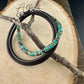 Wrap Turquoise Leather Bracelet – Sterling Silver Accents | Handcrafted Boho Unisex Cuff Jewelry