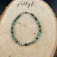 African Turquoise Bracelet – Sterling Silver Accent, Healing Jasper Jewelry, Stackable & Handmade