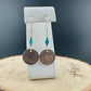 Indian Buffalo Nickel Earrings with Royston Turquoise & Navajo Pearl Accents