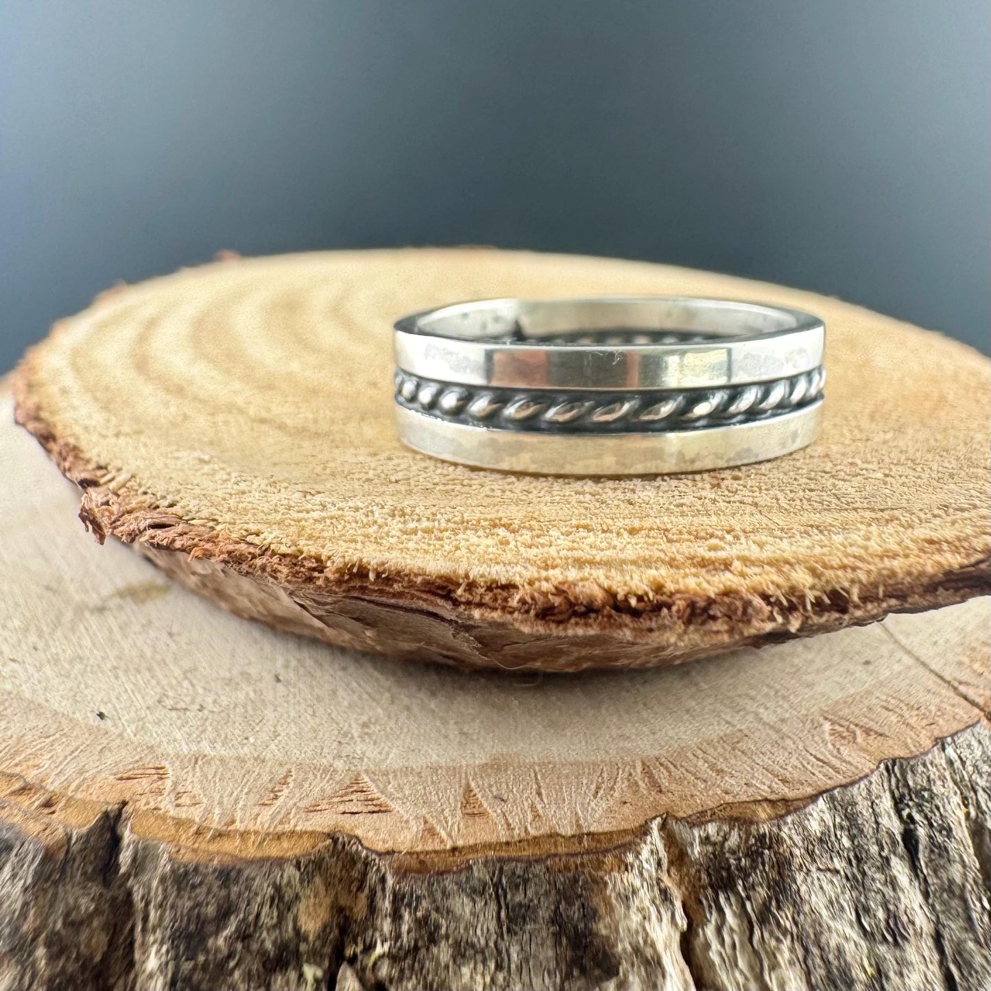 Sterling Silver 5mm Rope Band Ring - Unique Jewelry Gift