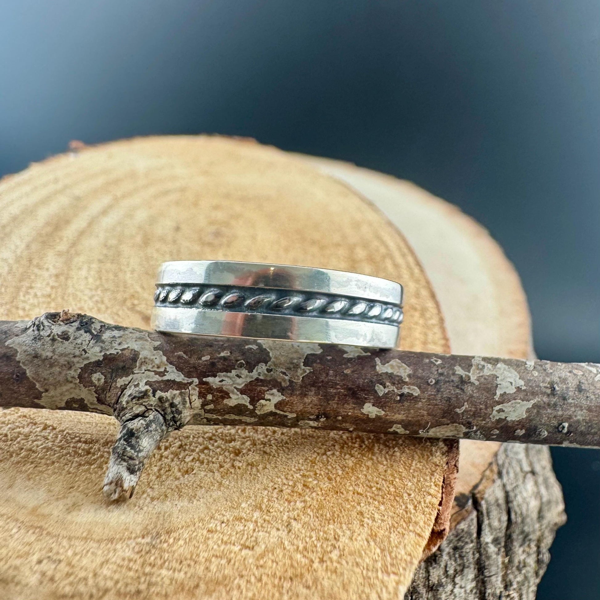 Sterling Silver 5mm Rope Band Ring - Unique Jewelry Gift