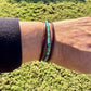 Wrap Turquoise Leather Bracelet – Sterling Silver Accents | Handcrafted Boho Unisex Cuff Jewelry
