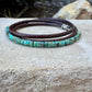 Wrap Turquoise Leather Bracelet – Sterling Silver Accents | Handcrafted Boho Unisex Cuff Jewelry