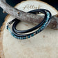 Leather Wrap Bracelet, Tourmaline Paraiba Blue Bracelet, Gemstone Wrap Bracelet, Beaded Wrap Bracelet,
