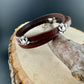 Camel Leather Wrap Bracelet with Lotus Flower Spacers and Magnet Closure