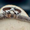 Rustic Leather Shackle Bracelet for Men or Women - Horse Clasp, Equestrian Gift