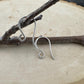 18 Gauge Hand Forged Sterling Silver French Hook Ear Wires - 3/4" Drop