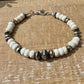Navajo Pearl with White Turquoise gemstone/ sterling silver beaded bracelet