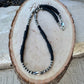Navajo Pearl & Black Onyx Necklace - Elegant Sterling Silver Heishi Gemstone Jewelry