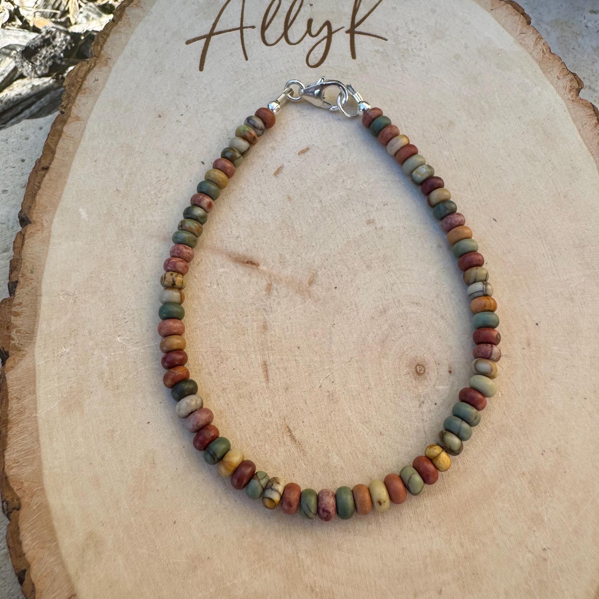 Picasso Red Creek Jasper Bracelet – Gemstone Beaded Bracelet | Stackable Artisan Jewelry