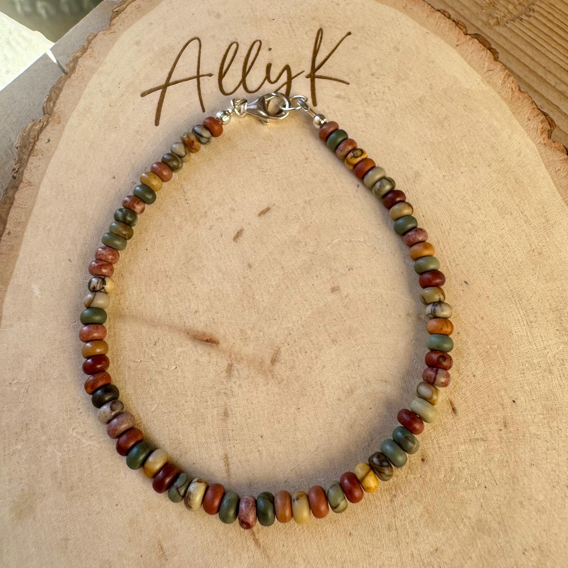 Picasso Red Creek Jasper Bracelet – Gemstone Beaded Bracelet | Stackable Artisan Jewelry