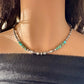 Kingman Turquoise & Navajo Pearl Choker – Southwestern Sterling Silver Gemstone