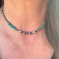 Kingman Turquoise & Navajo Pearl Choker – Southwestern Sterling Silver Gemstone