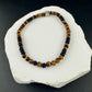 Black Onyx and Tiger's Eye Stretch Bracelet - Unisex Natural Gemstone Jewelry