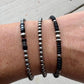 Navajo Pearl Bracelet Black Onyx Hematite Beaded Bracelet, Sterling Silver Gemstone Bracelet
