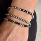 Navajo Pearl Bracelet with Black Onyx / sterling silver beaded gemstone bracelet