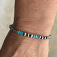 Turquoise Navajo Pearls Bracelet, Sterling Silver Arizona Turquoise Gemstone Bracelet