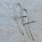 Handcrafted Sterling Silver Cross Earrings – Unique Seamless Design (20g or 18g Option)