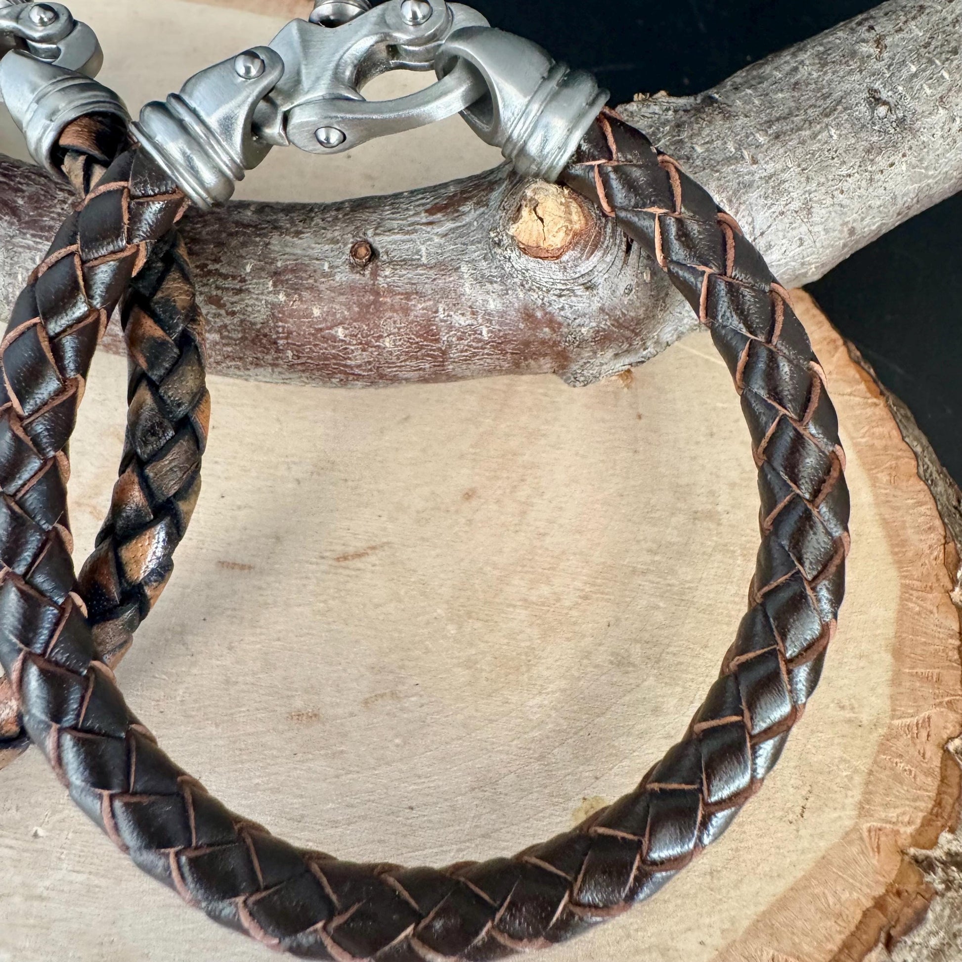 Mariner’s Clasp Leather Bracelet – Nautical Soul | Bolo Braided Cord + Stainless Steel Grit
