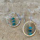 Boho Chic Turquoise Earrings with Sterling Silver Daisy Accents