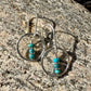 Boho Chic Turquoise Earrings with Sterling Silver Daisy Accents