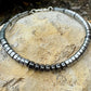 Hematite Bracelet – Unisex Sterling Silver Accent, AAA Grade Natural Stone, Stackable & Handmade