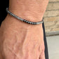 Hematite Bracelet – Unisex Sterling Silver Accent, AAA Grade Natural Stone, Stackable & Handmade