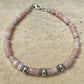 Pink Opal Sterling Silver Bracelet – Calming Gemstone Jewelry | Stackable & Handcrafted