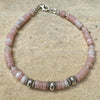 Pink Opal Sterling Silver Bracelet – Calming Gemstone Jewelry | Stackable & Handcrafted