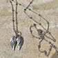 Sterling Silver Angel Wing Pendant Necklace – Dainty Satellite Chain