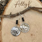 Southwestern Style Sterling Silver Earrings with Indian Buffalo Nickel and Onyx