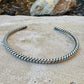 Twisted Wire Sterling Silver Cuff Bracelet | Adjustable Minimalist Rope Design