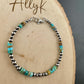 Kingman Turquoise & Navajo Pearl Bracelet - Sterling Silver Gemstone Jewelry