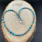 Southwestern Royston Turquoise & Navajo Pearl Choker – Sterling Silver Gemstone