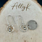 Navajo Pearl Teardrop Earrings, Sterling Silver Circle Dangle Earrings