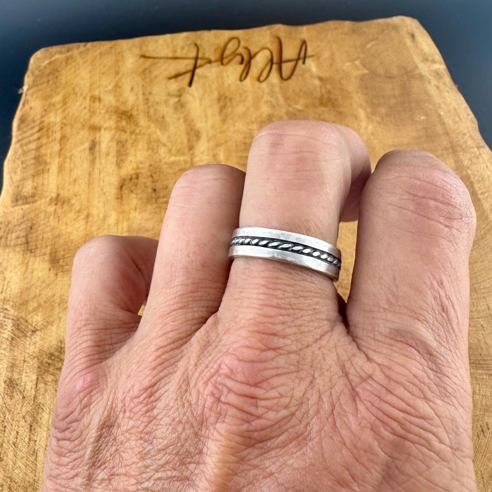 Sterling Silver 5mm Rope Band Ring - Unique Jewelry Gift