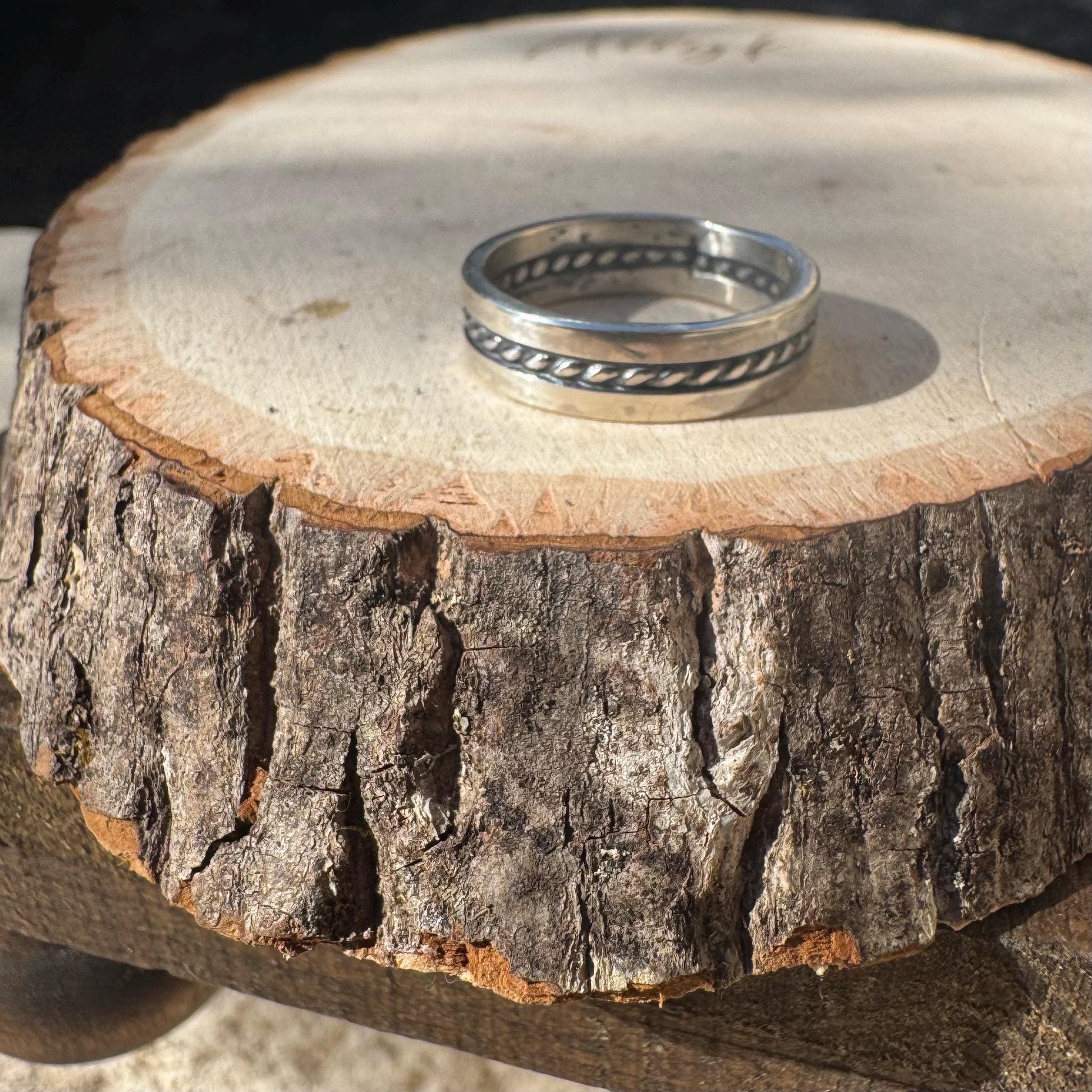 Sterling Silver 5mm Rope Band Ring - Unique Jewelry Gift