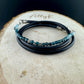 Leather Wrap Bracelet, Tourmaline Paraiba Blue Bracelet, Gemstone Wrap Bracelet, Beaded Wrap Bracelet,