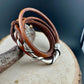 Multi Wrap Leather Bracelet | Silver Half Cuff | Brown, Black & Saddle Options