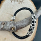 Braided Leather Bracelet with Silver Slider & Magnetic Clasp