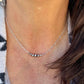 Sterling Silver Navajo Pearl Bar Choker | Dainty Southwestern Necklace | Shiny & Oxidized Chain