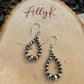 Desert Pearl Teardrop Hoop Earrings • Sterling Silver Dainty Southwestern Jewelry