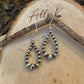 Navajo Pearl Hoop Teardrop Earrings, Dainty Sterling Silver Southwestern Jewelry