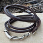 Multi Wrap Leather Bracelet | Silver Half Cuff | Brown, Black & Saddle Options