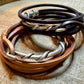 Multi Wrap Leather Bracelet | Silver Half Cuff | Brown, Black & Saddle Options